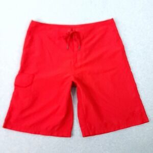 Nike 60 Skateboarding Shorts Mens‎ 33 Red Cargo Drawstring Withd Pockes